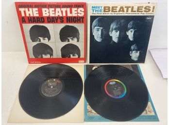 Two Beatles Albums - Meet The Beatles, Hard Day's Night