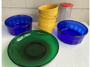Colorful Vintage Kitchen Ceramic & Glass Lot