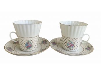 Pair Of Fine Bone China Teacups From St. Petersburg