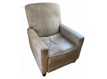 Electric Grey Leather Recliner
