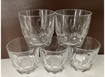 Set Of Five French On-the-rocks Glasses