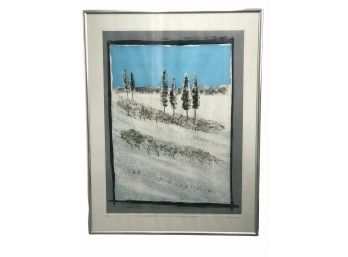 Signed Litho - 'Winter  From The Window With A View Of The Four Seasons' By Swietlan Kraczyna