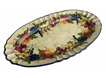 Large 22' Italian Serving Platter ~ Hand Painted At Studio