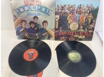 Two Beatles Albums, Sgt. Peppers And Double  Rock N Roll