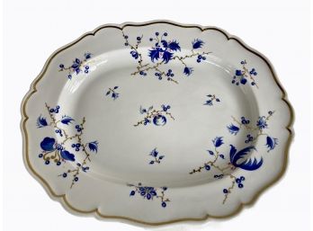 Antique 19th C Worcester Flight Barr Porcelain 18' Platter