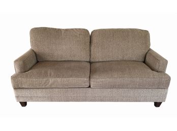 Newer Bassett Beige Tweed Sofa  76' X 32'