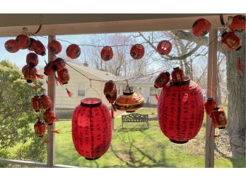 Festive Chinese New Year Hanging String Lights Plus Lanterns