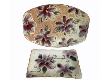 Two Hand Thrown Serving Platters From Sturbridge Pottery
