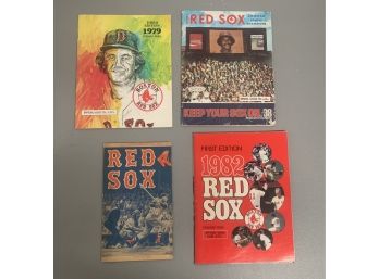 1959, 1976, 1979, 1982 Boston Red Sox Game Programs / Scorebooks