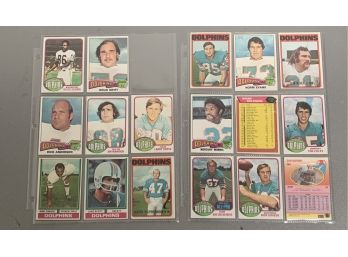 Lot Of Miami Dolphins NFL Football Cards - Including Dan Marino, Tim Foley & More!