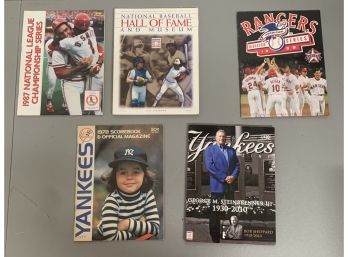 MLB Scorebook & Magazine LOT