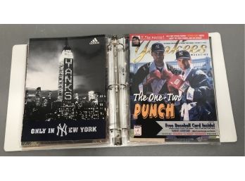 Massive Binder Of Miscellaneous Vintage New York Yankees Magazines
