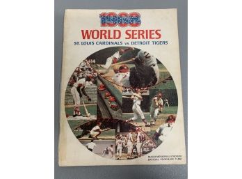 1968 Cardinals Vs Tigers World Series Official Program