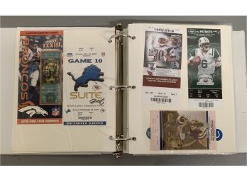Collection Of NFL Football, MLB Basketball, MLB Baseball, NHL Hockey Ticket Stubs & More!
