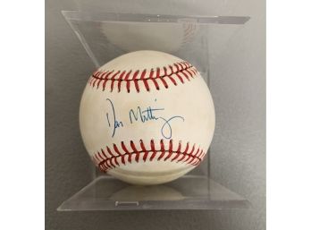 MLB Don Mattingly Signed Rawlings Baseball