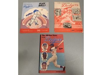 Two 1960s Los Angeles Dodgers Programs & A Dodgers Stadium Comic