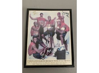 Undefeated Harlem Rockets Team Picture Signed