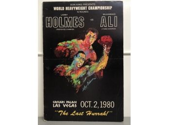 Vintage Muhammad Ali Vs Larry Holmes October 2, 1980 Caesars Palace Fight Poster Board