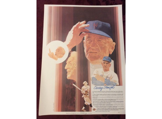 Coca Cola Casey Stengel New York Mets 24 X 18 Poster