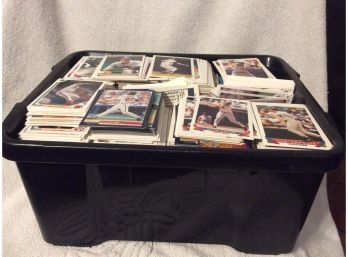 Small Tub Overflowing With Baseball Cards