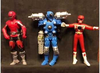 Action Figure Lot With 2 Red Power Rangers