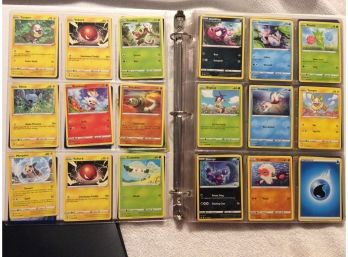 Binder Filled With 216 Pokemon Cards