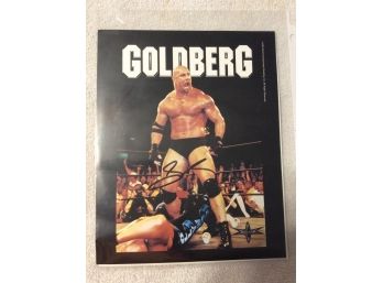 2 Goldberg WWF WWE Autographed 8 X 10 Photos