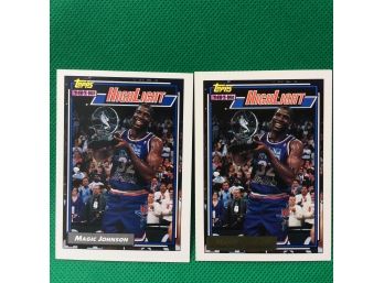 1992-93 Topps Magic Johnson All Star HighLight Gold And Base Cards