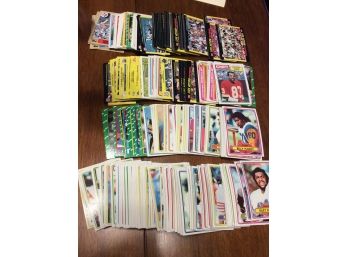 Box Filled With 1980s Topps Football Cards