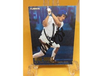 1996 Fleer Wade Boggs Autographed Card Yankees