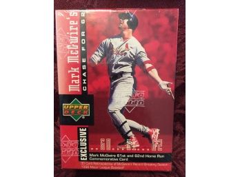1998 Upper Deck Mark McGwire's Chase For 62 Factory Sealed Set