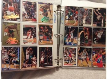 Binder Filled With NBA Star Cards