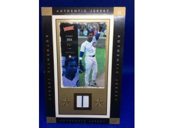2000 Upper Deck Victory Sammy Sosa Authentic Chicago Cubs Jersey Card