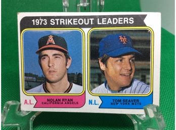 1974 Topps Strikeout Leaders Nolan Ryan/Tom Seaver Card