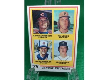 1978 Topps Rookie Pitchers Jack Morris Rookie Card