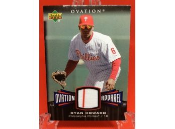 2006 Upper Deck Ovation Ryan Howard Game Used Jersey Card