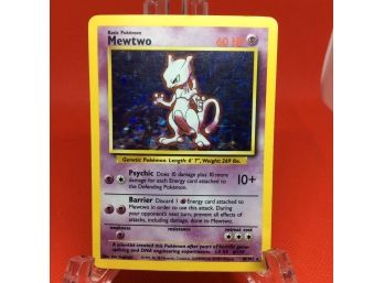 1999 Pokemon Mewtwo Holo  Foil Card 10/102 WOTC