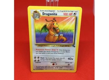 1999 Pokemon Fossil Dragonite Card 19/62 WOTC