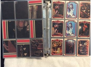 1978 Kiss Trading Card Lot Of 98 In Sheets And Binder