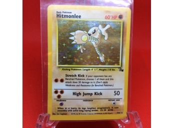 1999 Pokemon Fossil Hitmonlee  Foil Card 7/62 WOTC