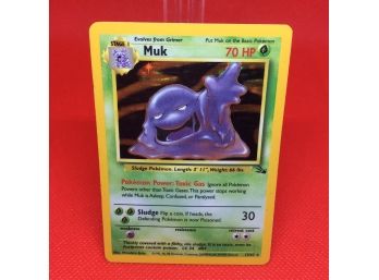 1999 Pokemon Fossil Muk Foil Holo Card 3/62 WOTC
