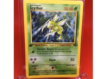 1999 Pokemon Jungle Card Scyther 26/64 WOTC