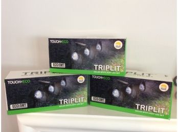 3 Boxes Of Triplit LED Solar Spotlight Set - 9 Total Lights #1