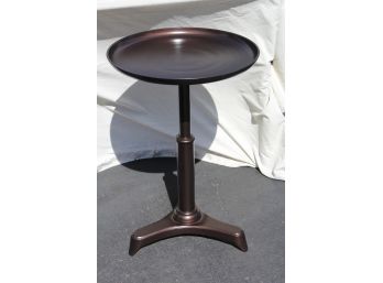 Copper-tone Round Metal Side Table