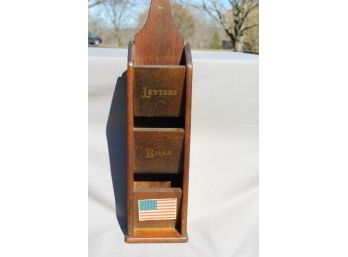 Vintage Bill/letter Wall Holder - Classic Early-American Look And Design