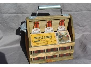 Fun Wooden Bottle Caddy With Opener