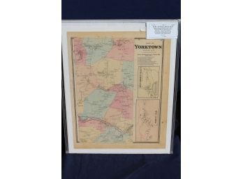1867 Yorktown NY Beers Map - Hand-colored