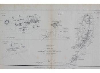 1853 U.S. Coast Survey, Cedar Keys, Bahia Honda, Key Biscayne, Key West & Dry Tortugas