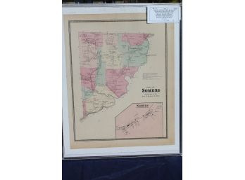 1867 Map Of Somers NY - Westchester Co. NY. Hand-colored Beers Map