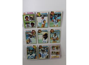 LA Rams Football Cards - Lots Of 1970s (45) Excellent Group! Ungraded